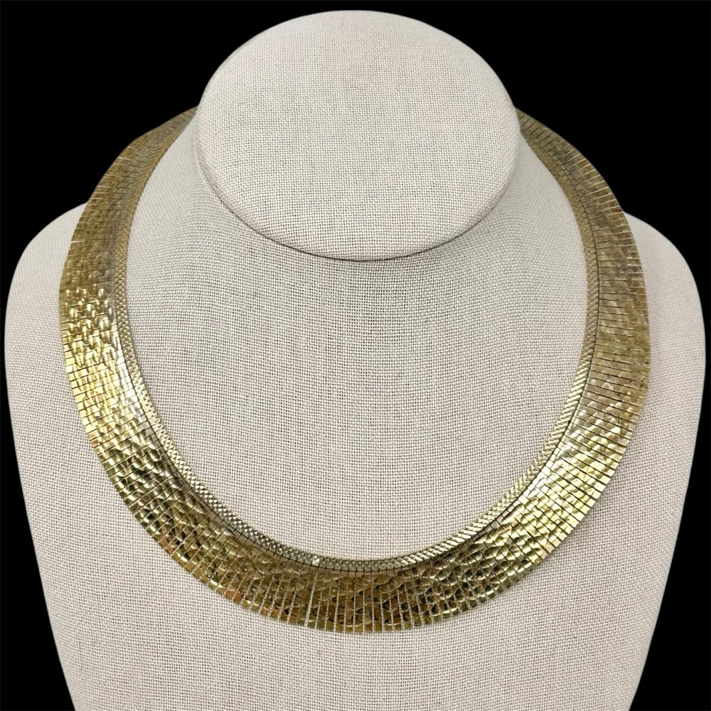 Bronze Italy Bella Diva Vintage Cleopatra Style Gold Tone Nevklace